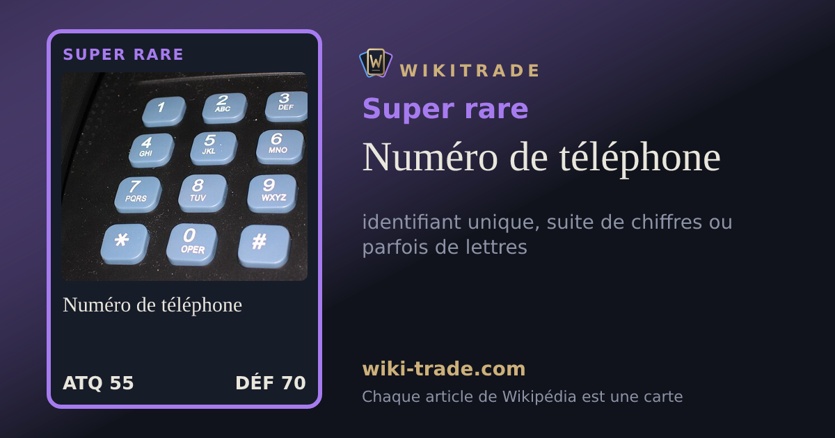 Numéro de téléphone — carte Super rare