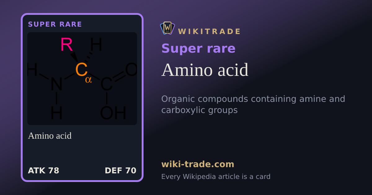 Amino acid — Super rare card
