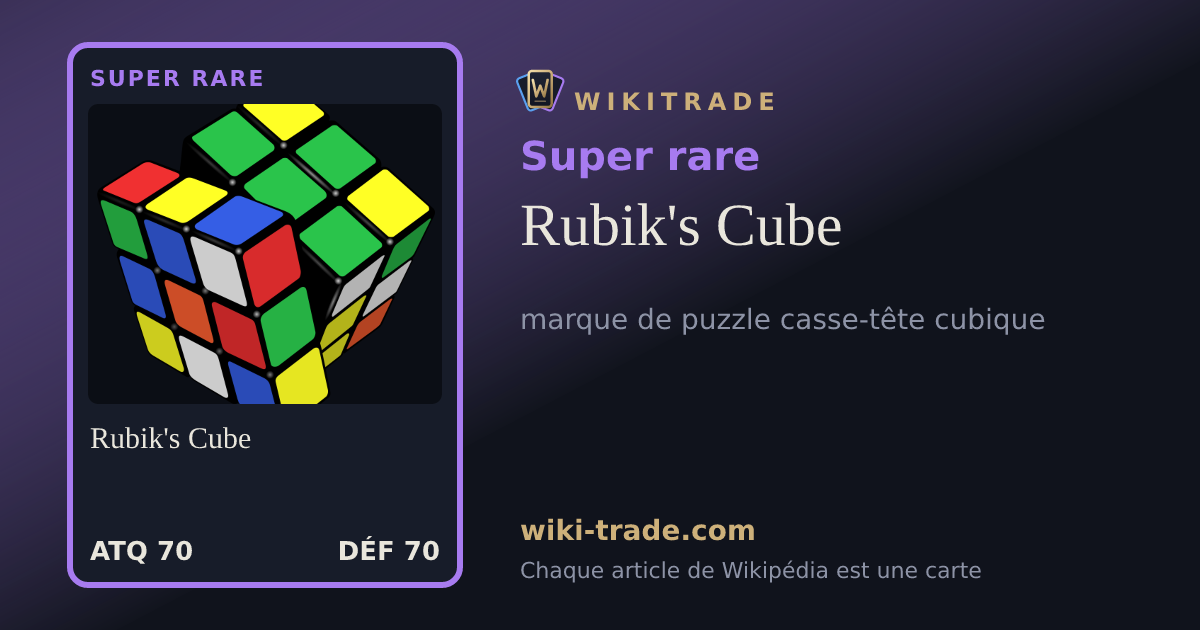 Rubik's Cube — carte Super rare