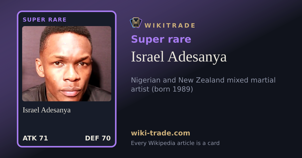 Israel Adesanya — Super rare card