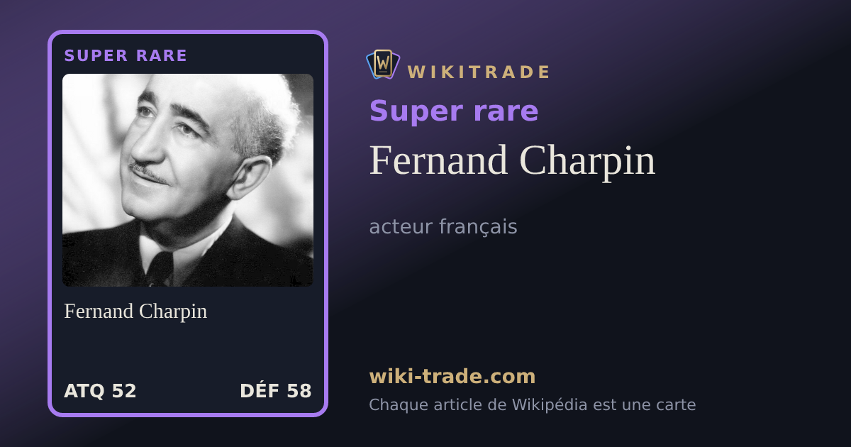 Fernand Charpin — carte Super rare