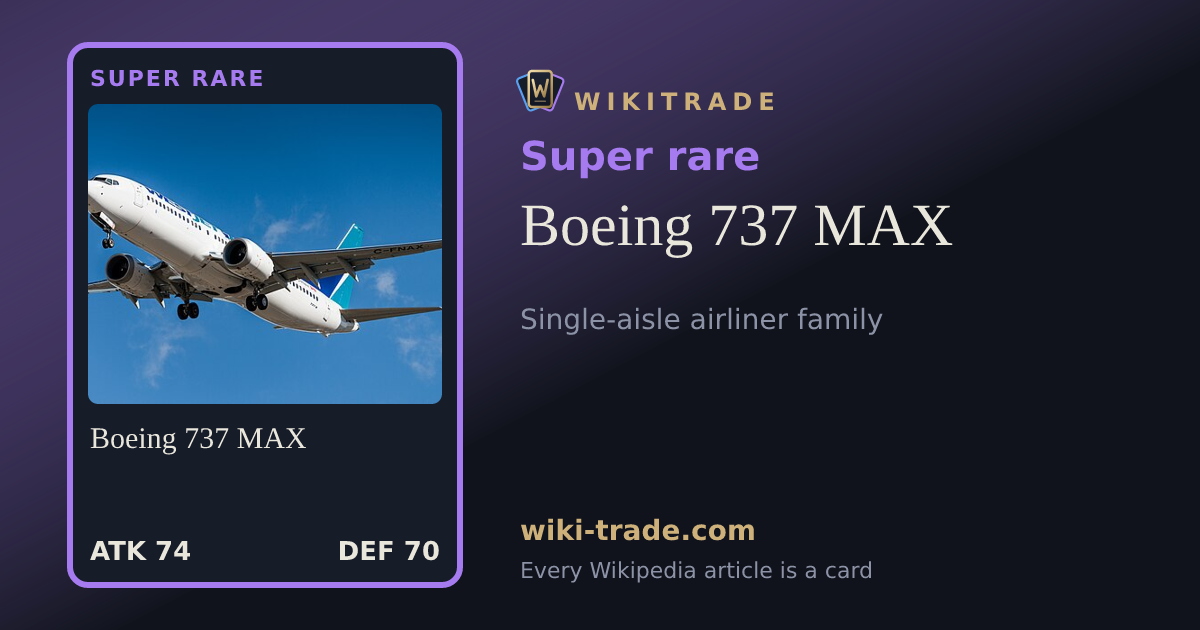 Boeing 737 MAX — Super rare card