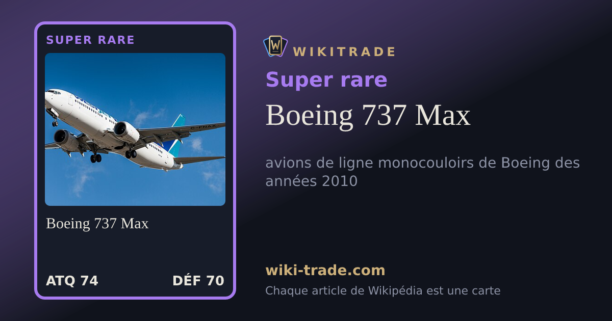 Boeing 737 Max — carte Super rare