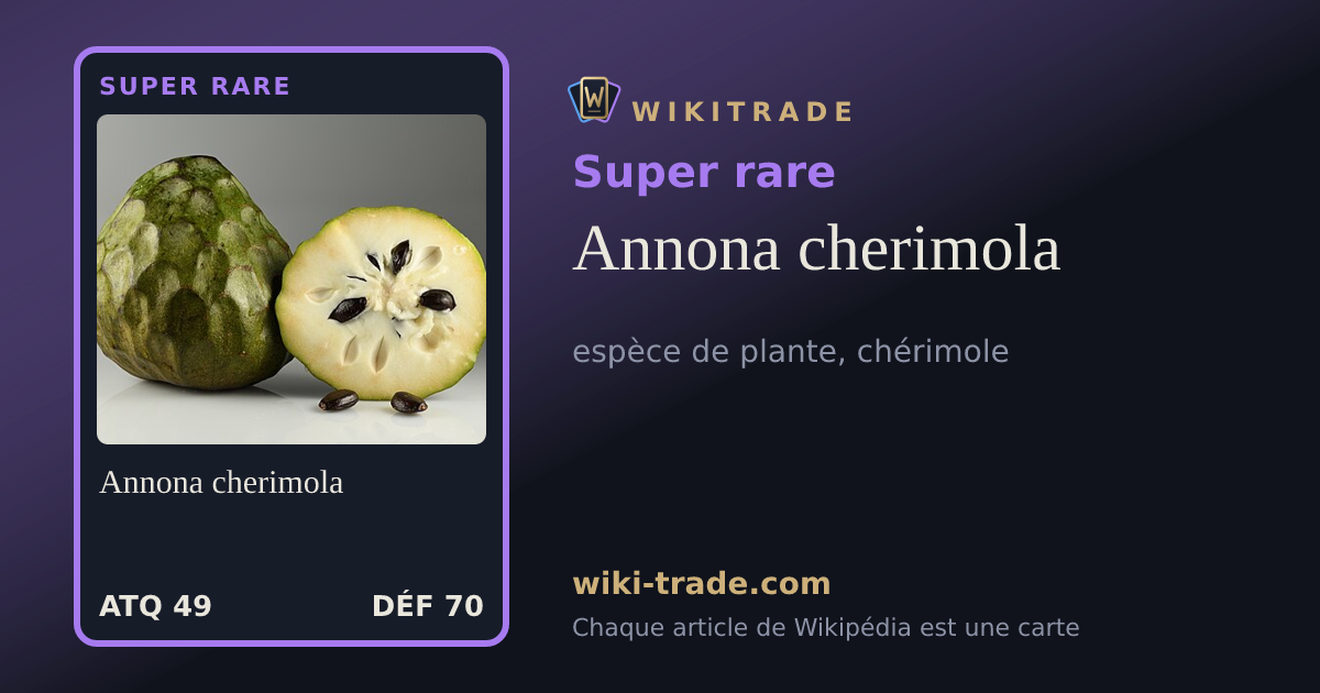 Annona cherimola — carte Super rare