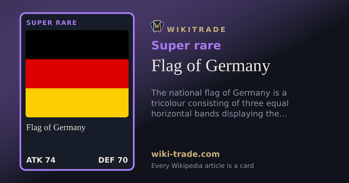 Flag of Germany — Super rare card