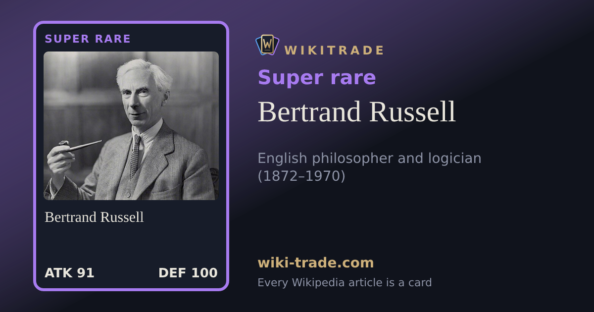 Bertrand Russell — Super rare card