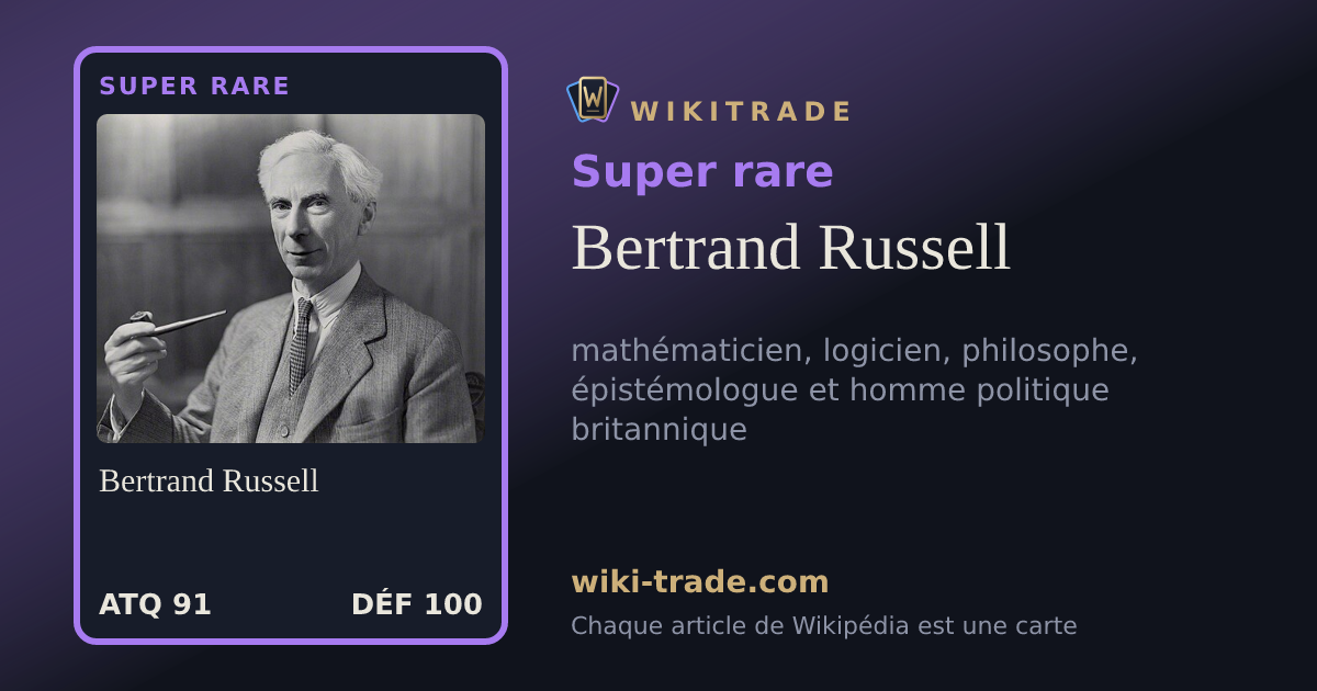 Bertrand Russell — carte Super rare