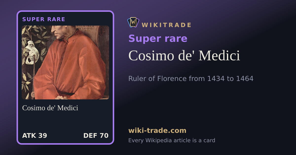 Cosimo de' Medici — Super rare card
