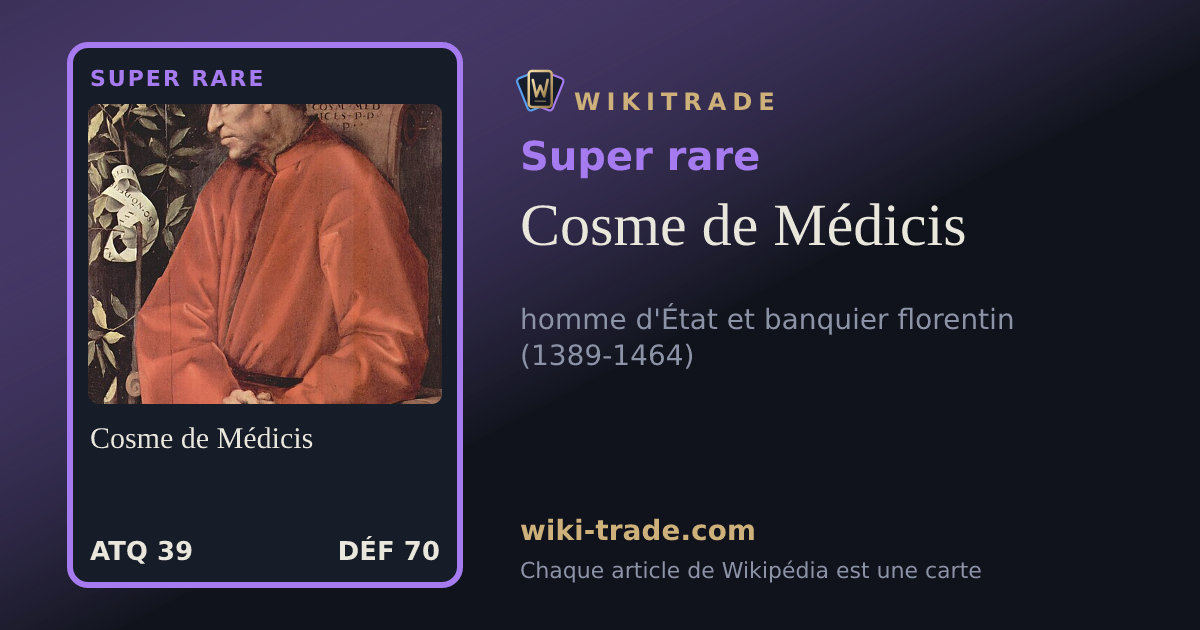 Cosme de Médicis — carte Super rare