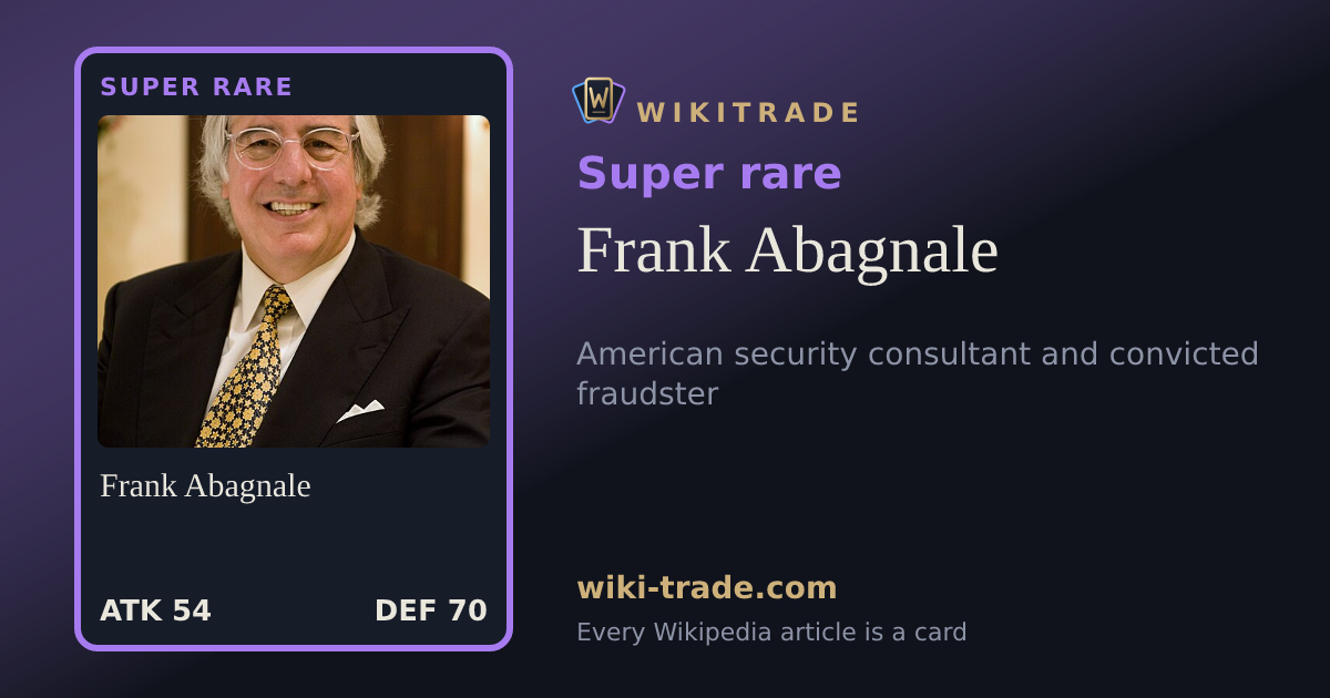 Frank Abagnale — Super rare card