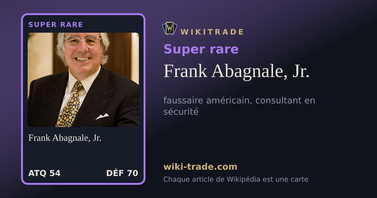 Frank Abagnale, Jr. — carte Super rare