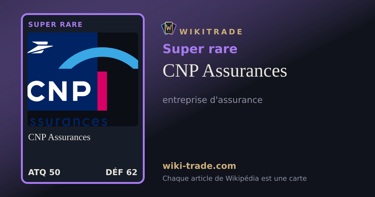 CNP Assurances — carte Super rare