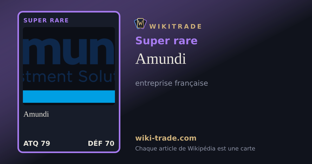 Amundi — carte Super rare