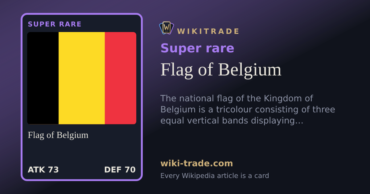 Flag of Belgium — Super rare card