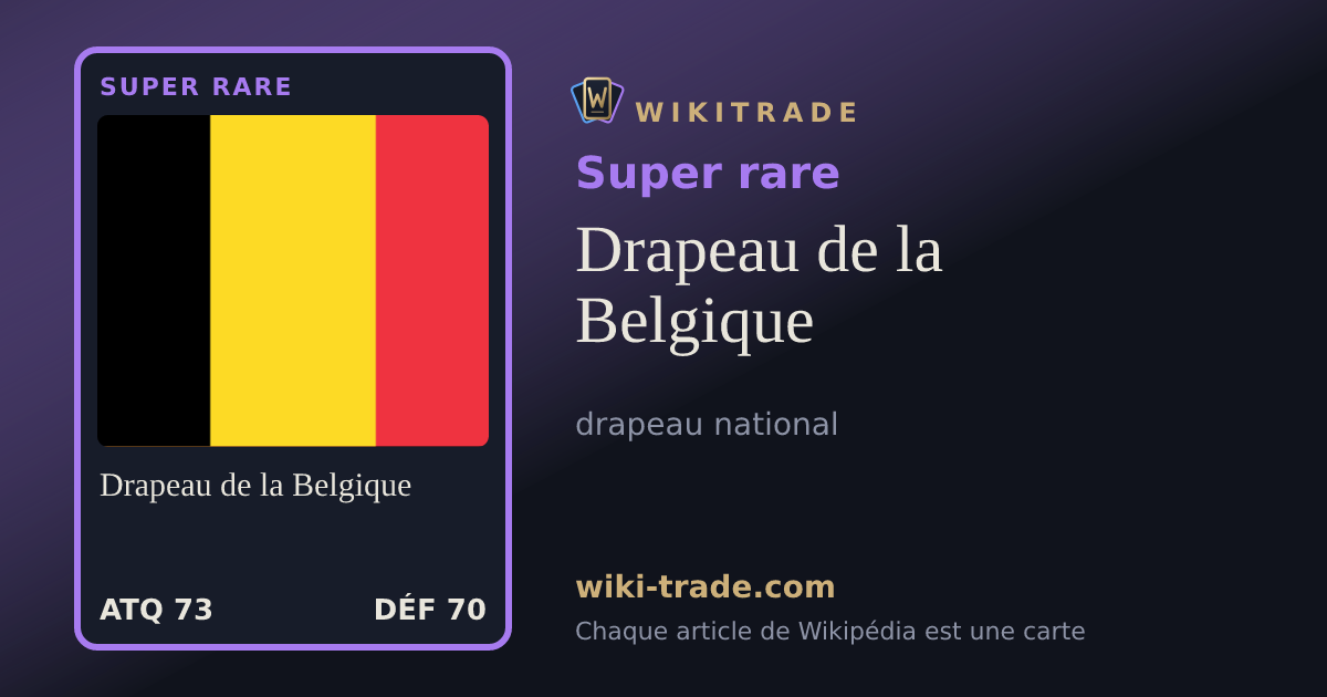 Drapeau de la Belgique — carte Super rare