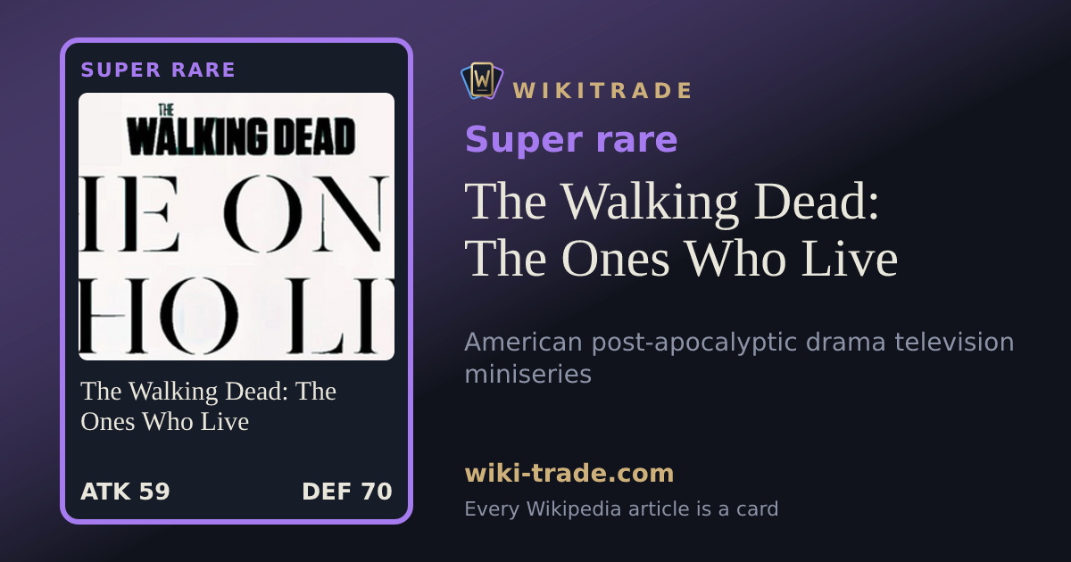 The Walking Dead: The Ones Who Live — Super rare card