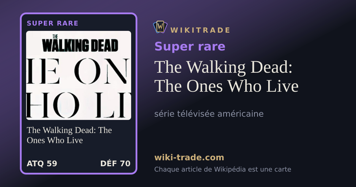 The Walking Dead: The Ones Who Live — carte Super rare