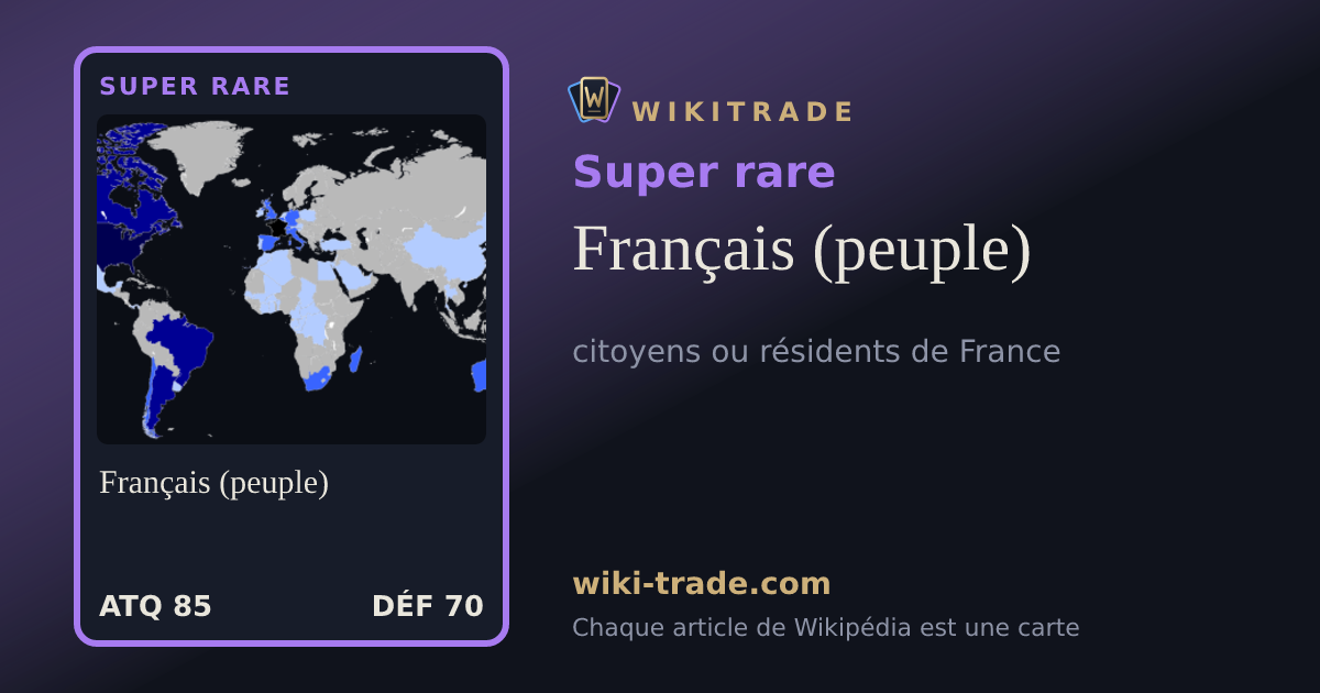 Français (peuple) — carte Super rare