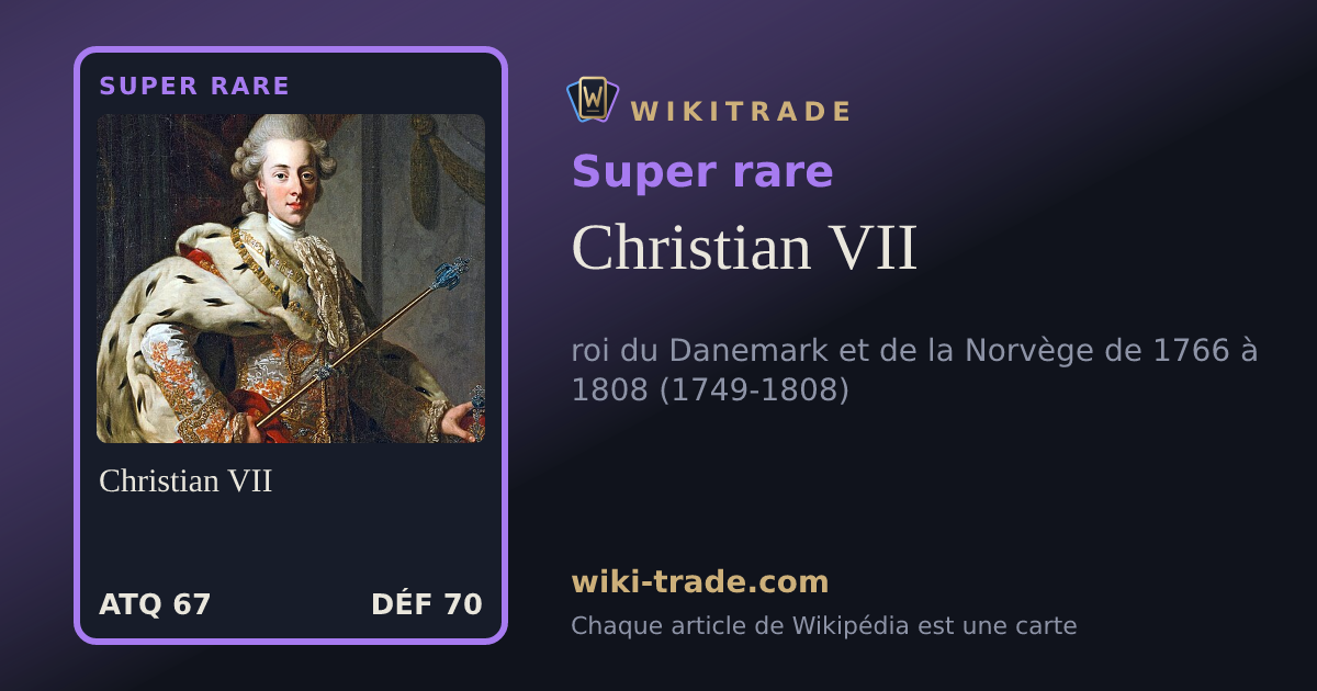 Christian VII — carte Super rare