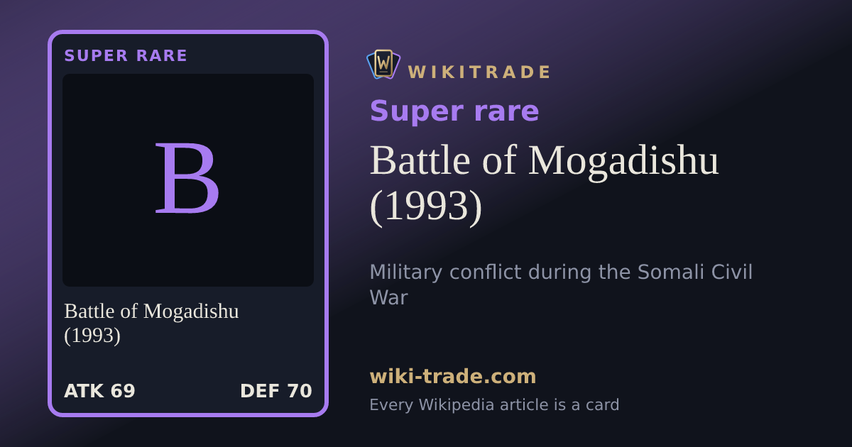 Battle of Mogadishu (1993) — Super rare card