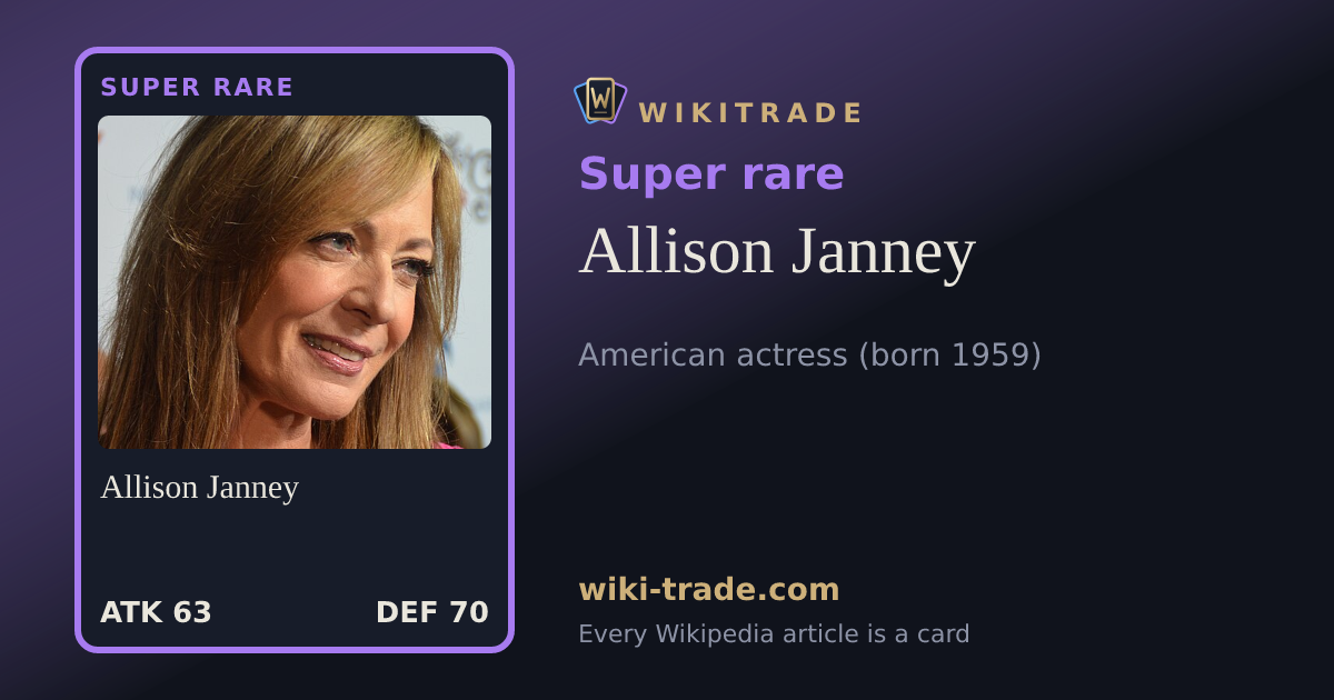 Allison Janney — Super rare card