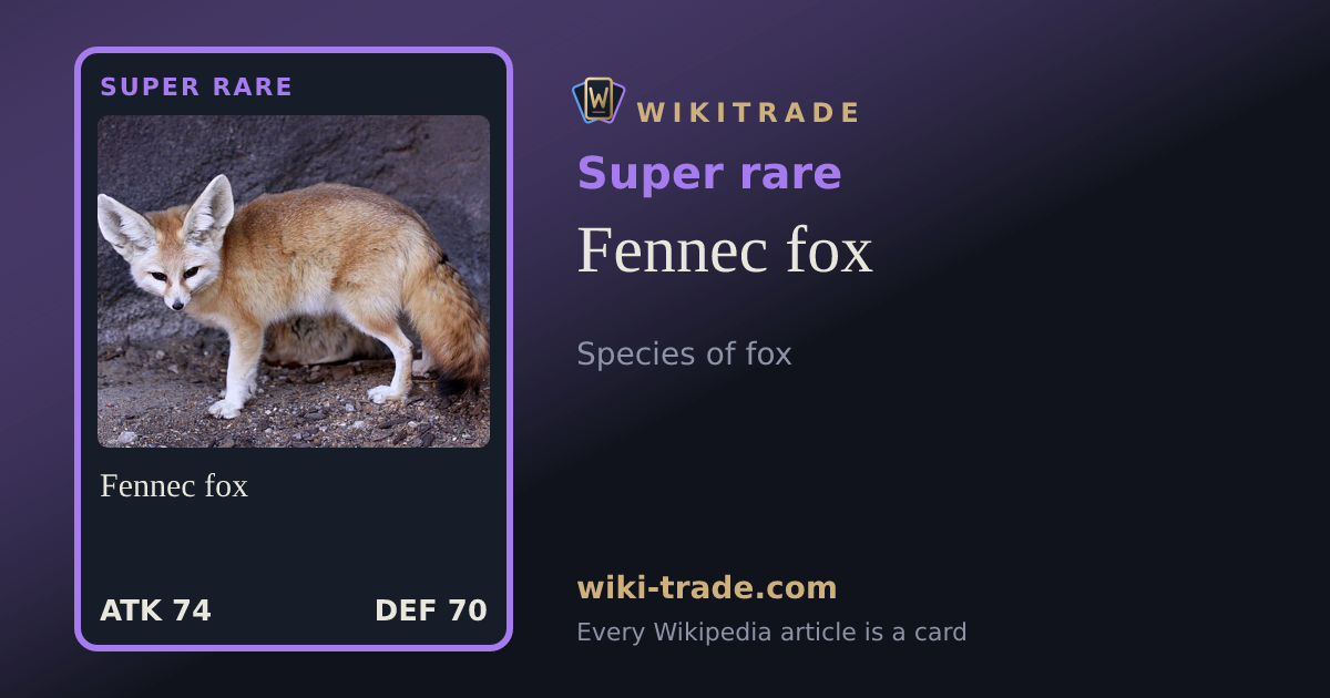 Fennec fox — Super rare card