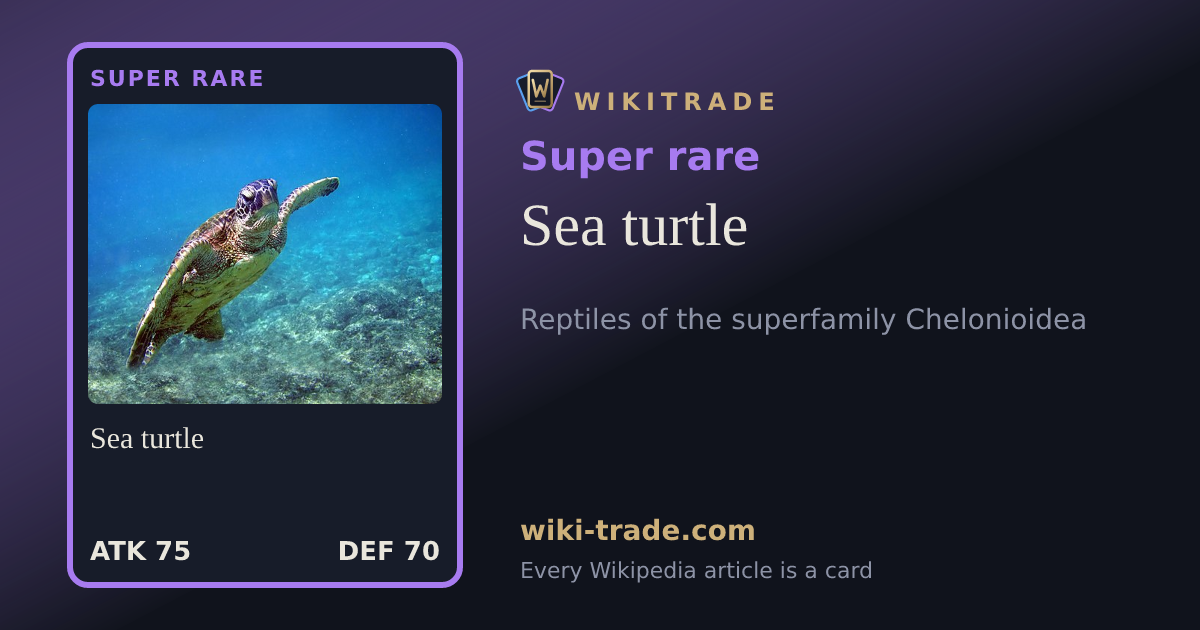Sea turtle — Super rare card