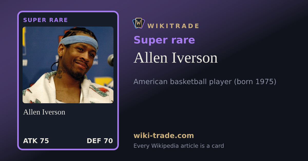 Allen Iverson — Super rare card