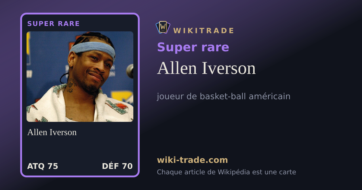 Allen Iverson — carte Super rare