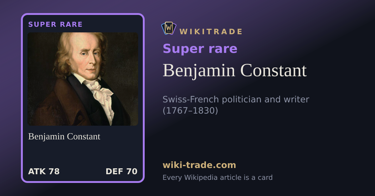 Benjamin Constant — Super rare card