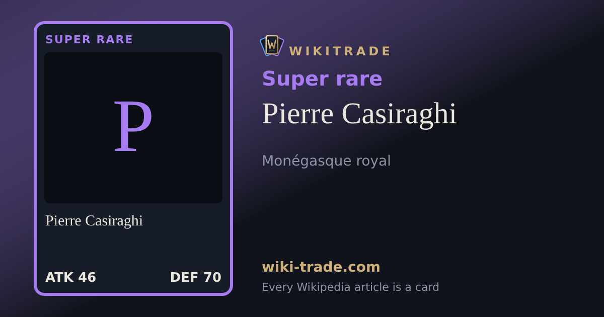 Pierre Casiraghi — Super rare card