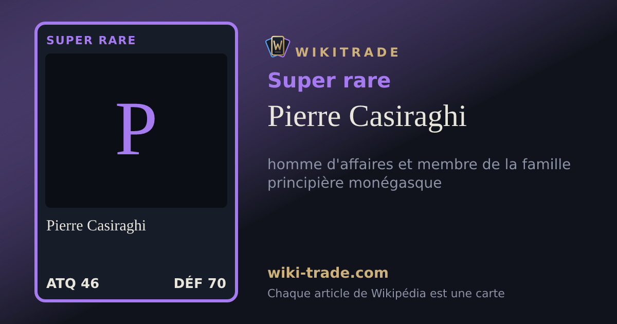 Pierre Casiraghi — carte Super rare