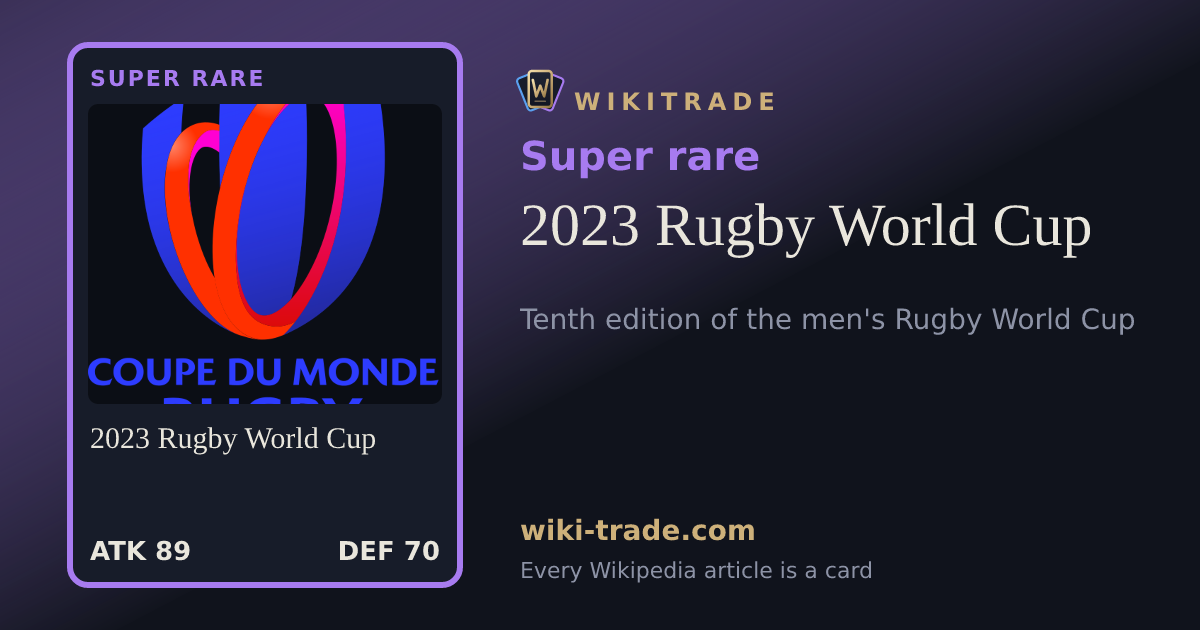 2023 Rugby World Cup — Super rare card