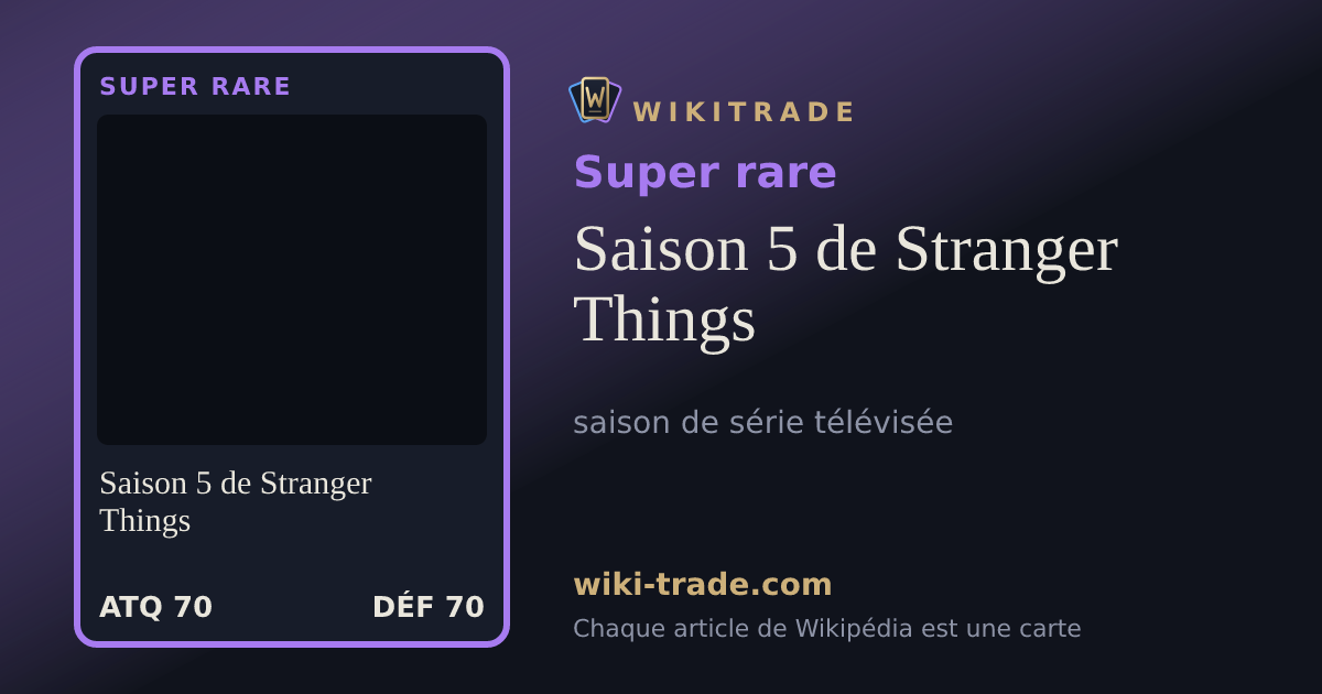 Saison 5 de Stranger Things — carte Super rare