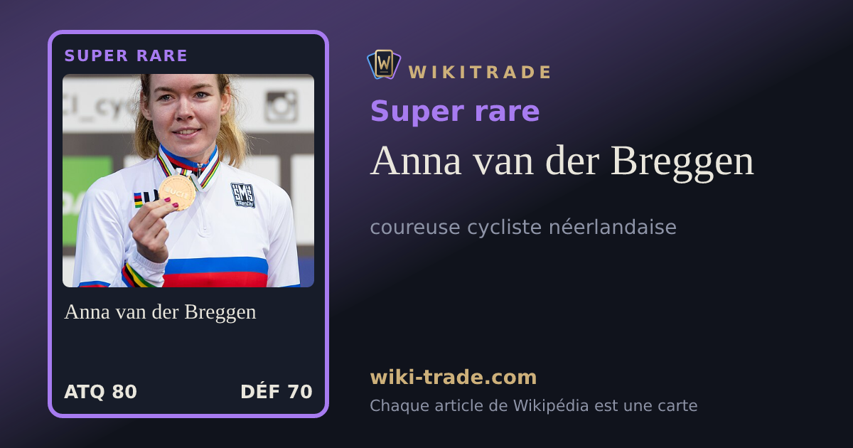 Anna van der Breggen — carte Super rare