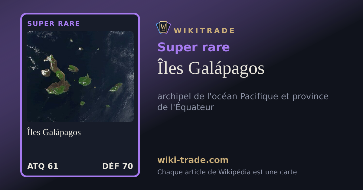 Îles Galápagos — carte Super rare