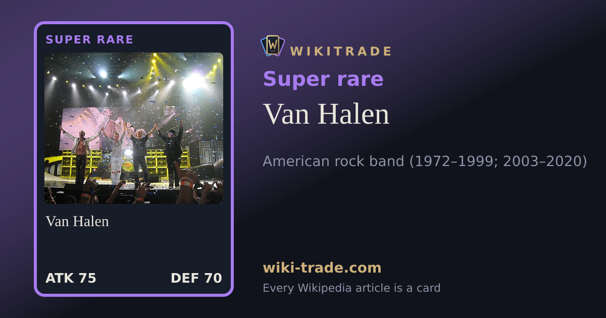 Van Halen — Super rare card
