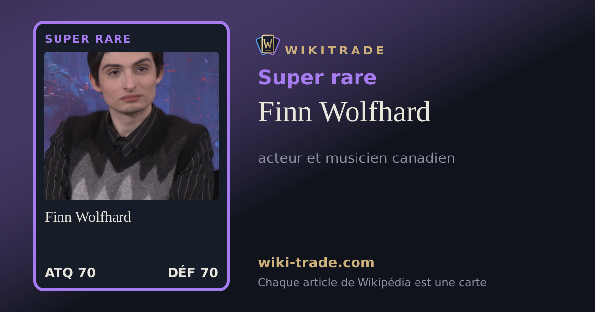 Finn Wolfhard — carte Super rare