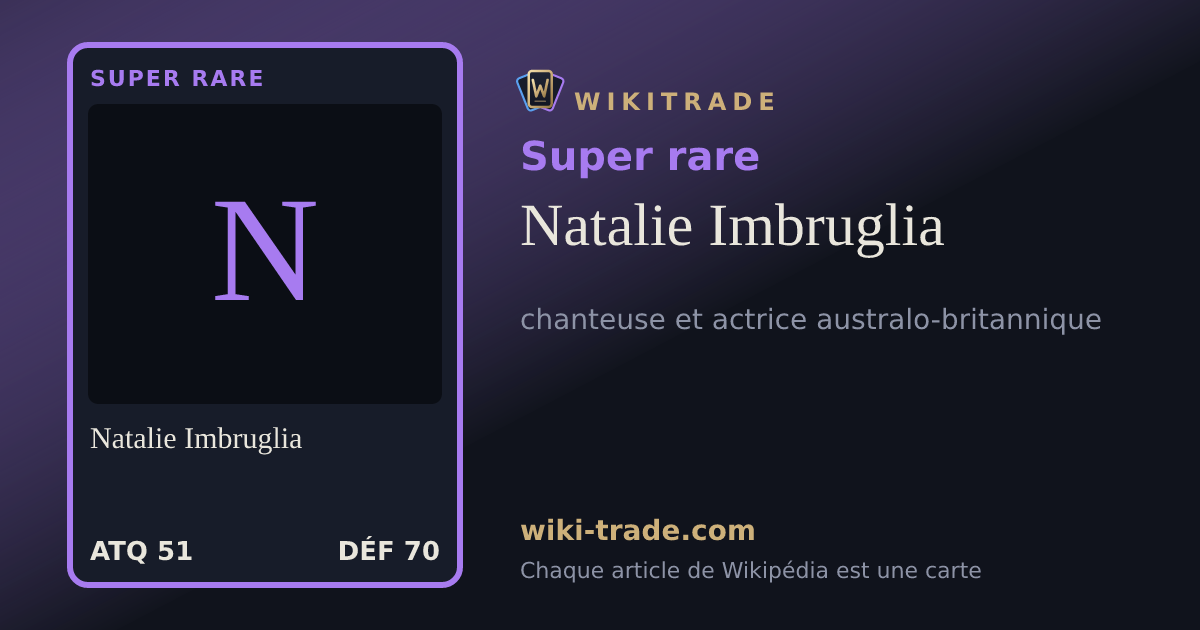 Natalie Imbruglia — carte Super rare