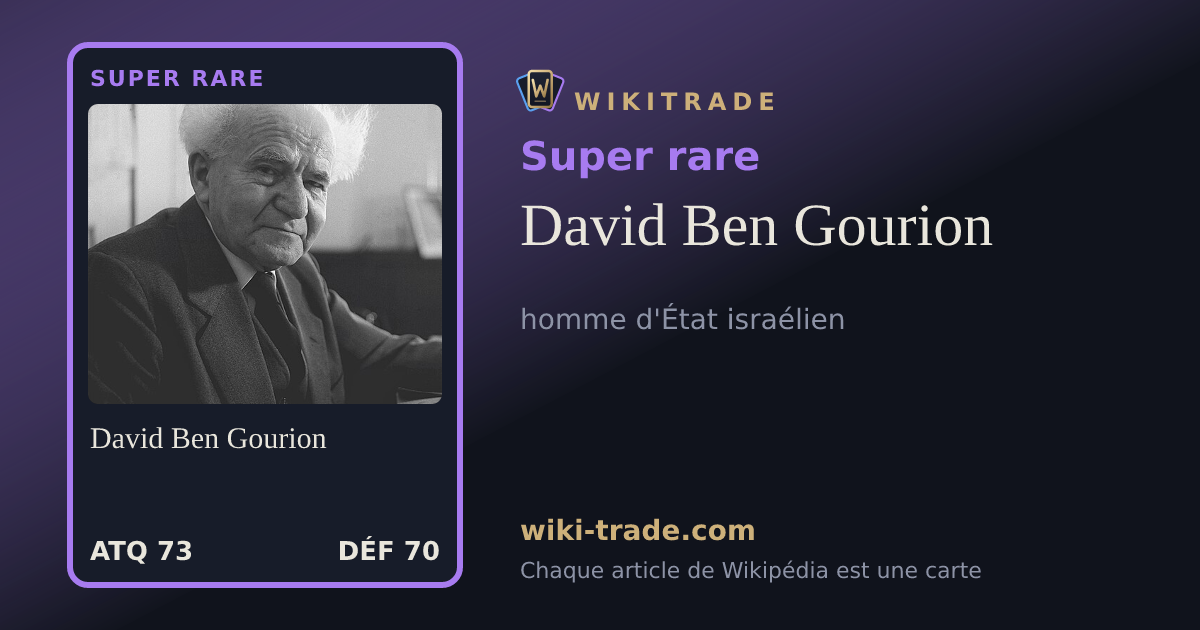 David Ben Gourion — carte Super rare