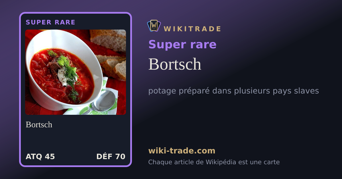 Bortsch — carte Super rare