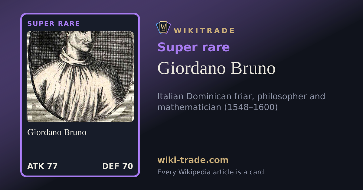 Giordano Bruno — Super rare card