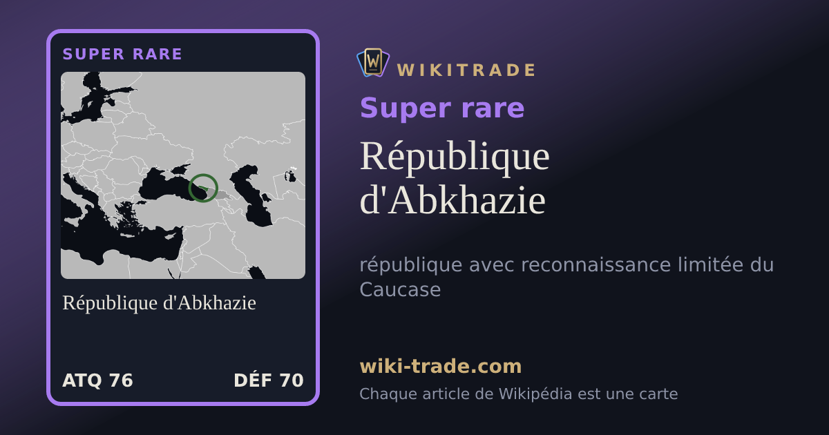 République d'Abkhazie — carte Super rare