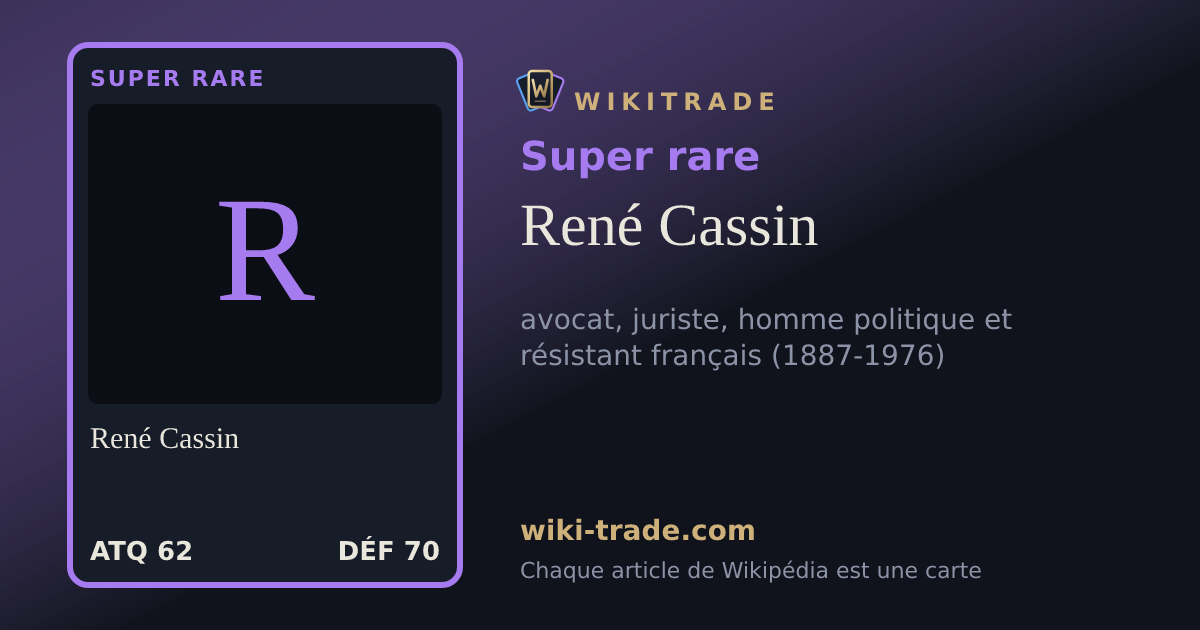 René Cassin — carte Super rare
