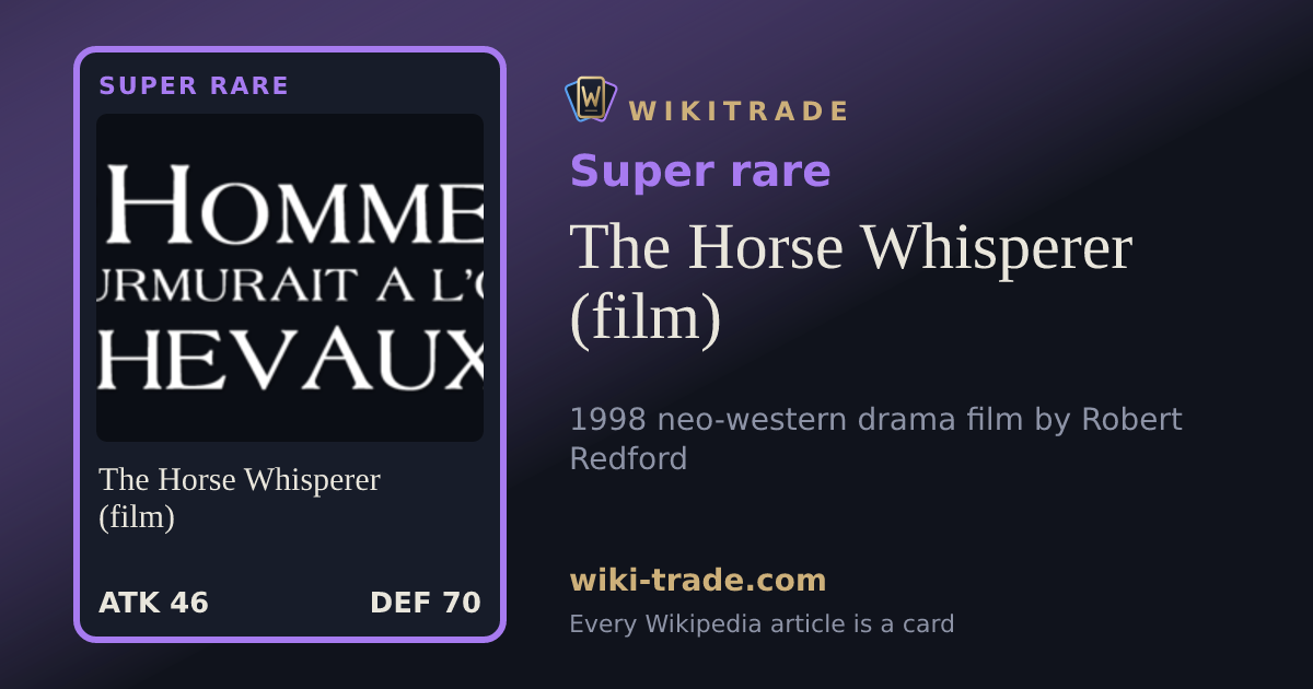 The Horse Whisperer (film) — Super rare card