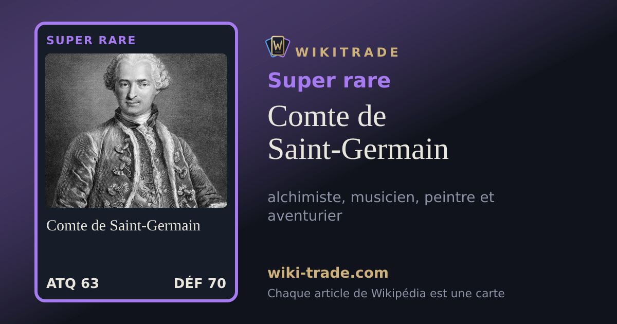 Comte de Saint-Germain — carte Super rare