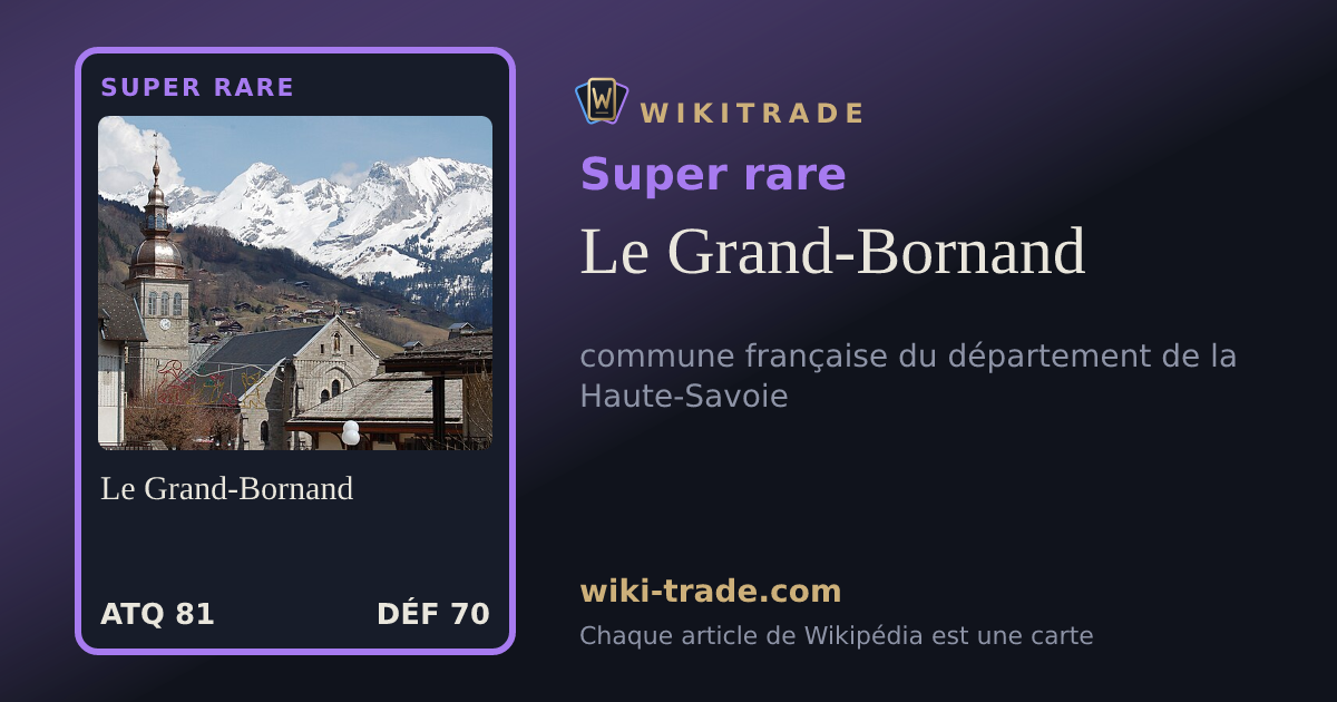Le Grand-Bornand — carte Super rare