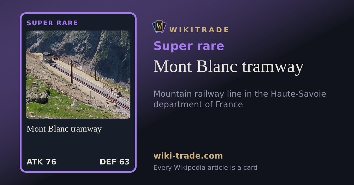 Mont Blanc tramway — Super rare card