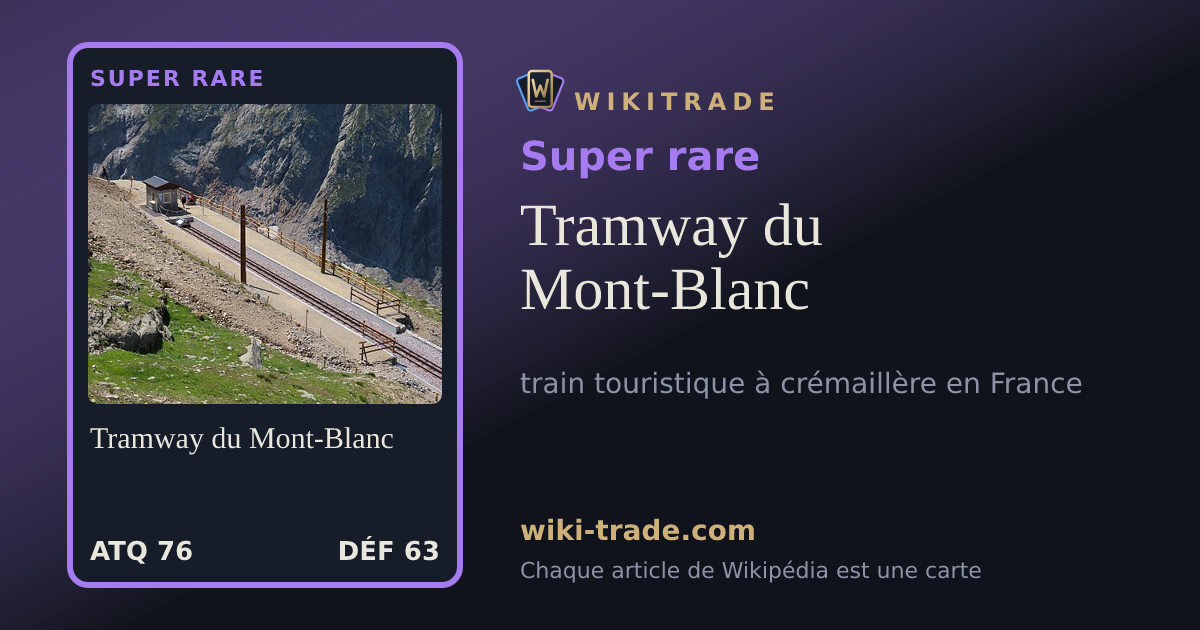 Tramway du Mont-Blanc — carte Super rare