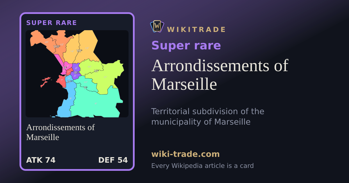 Arrondissements of Marseille — Super rare card